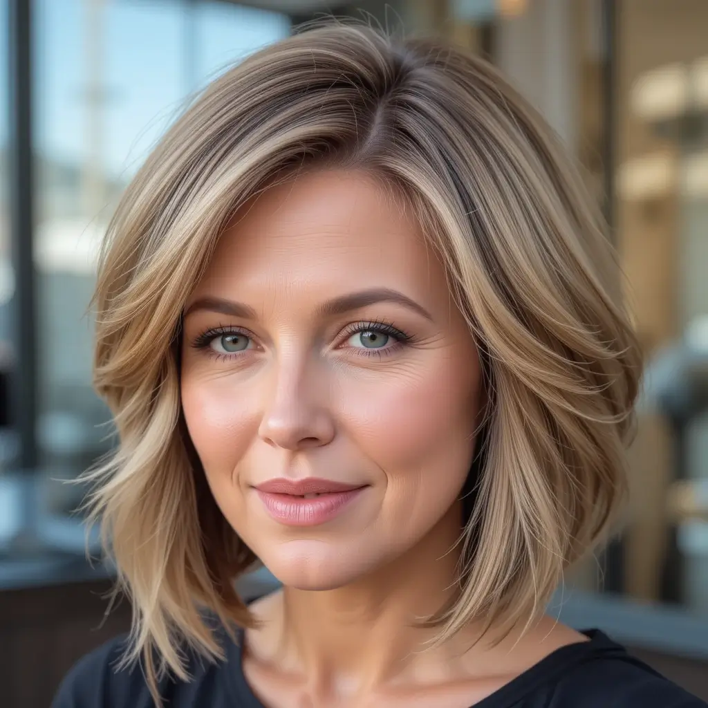 Chin-Length Bob with Layers