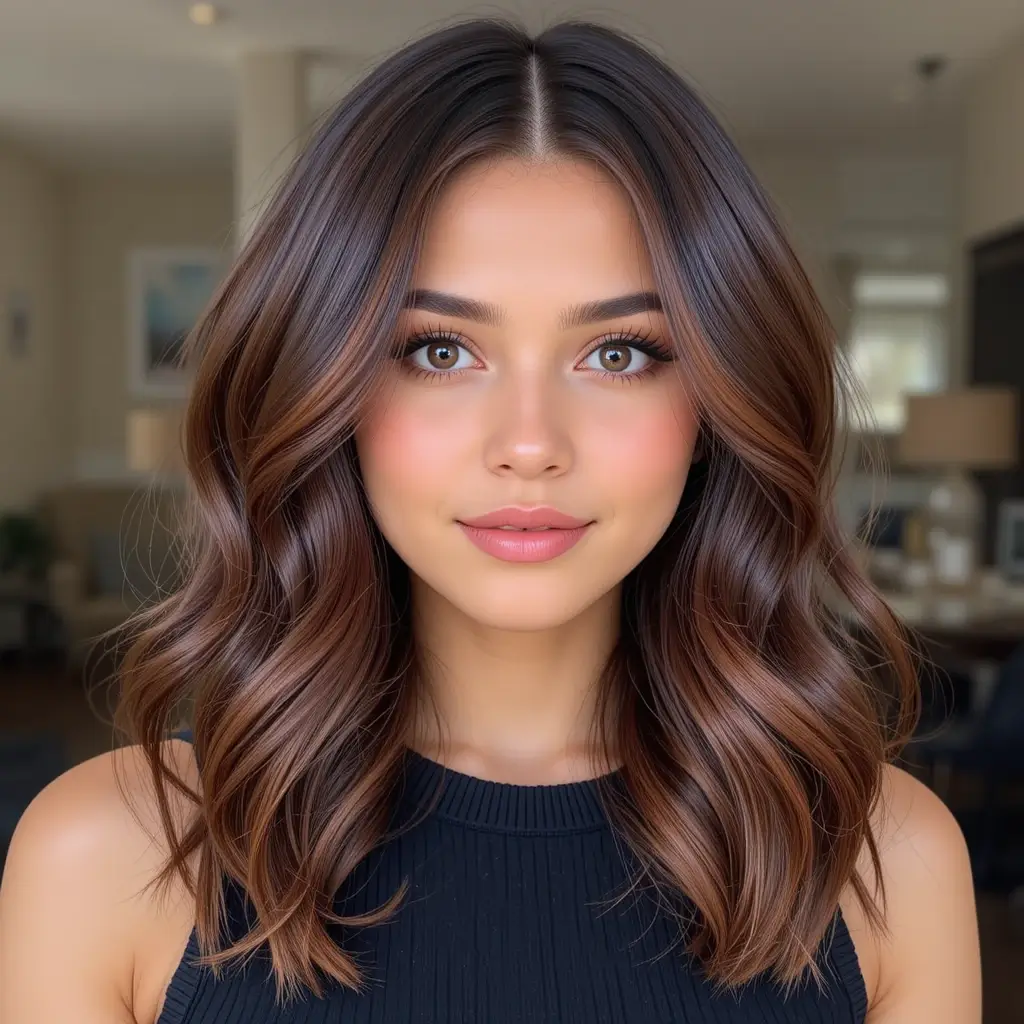 Chocolate Brown with Auburn Undertones