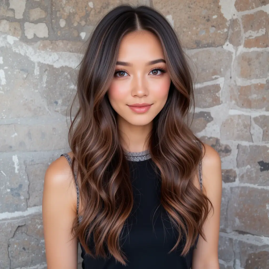Chocolate Brown with Cinnamon Highlights