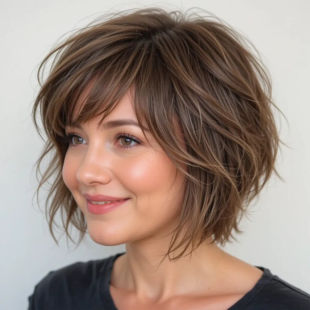 Choppy Bob with Fringe