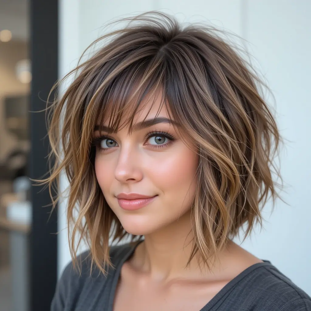 Choppy Bob with Wispy Bangs