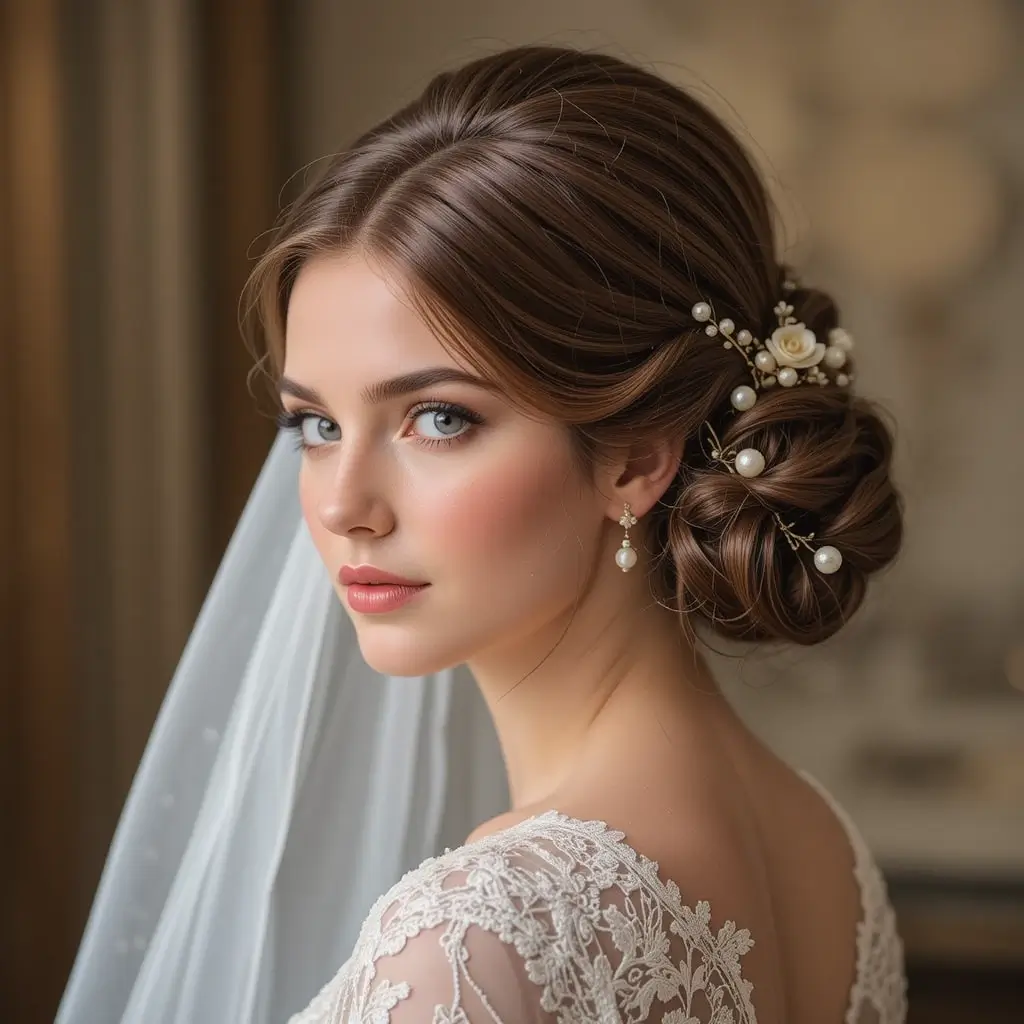 Classic Gibson Tuck with Veil