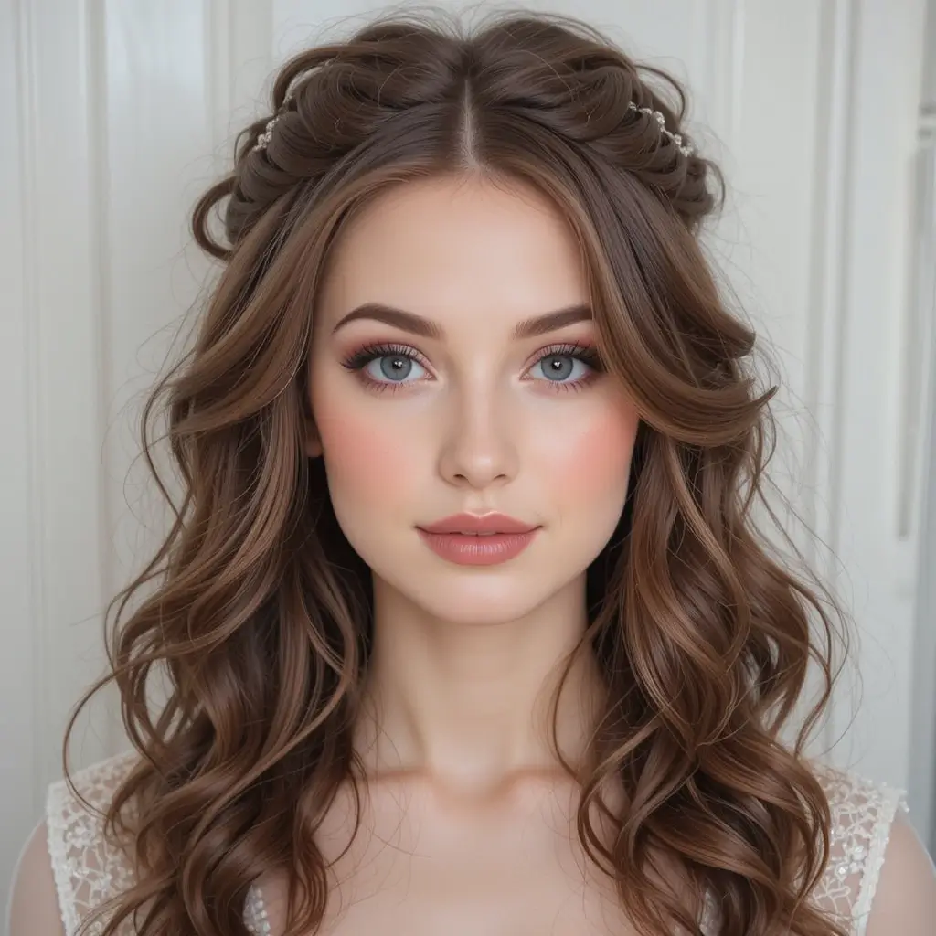Classic Half-Up Curls