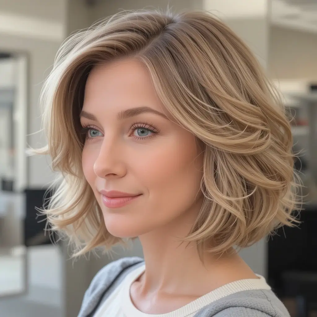 Classic Short Bob with Curled Ends