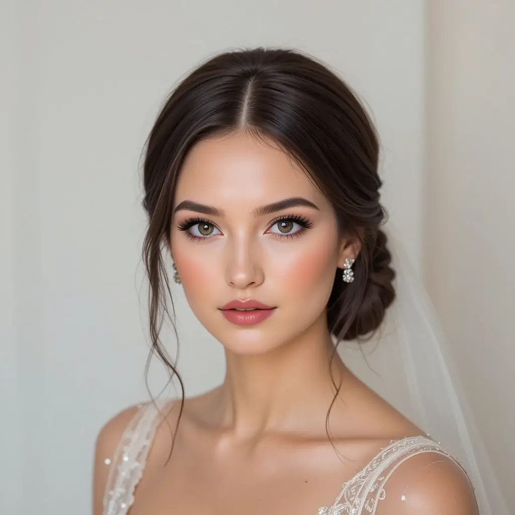 Classic Sleek Bun with Middle Part