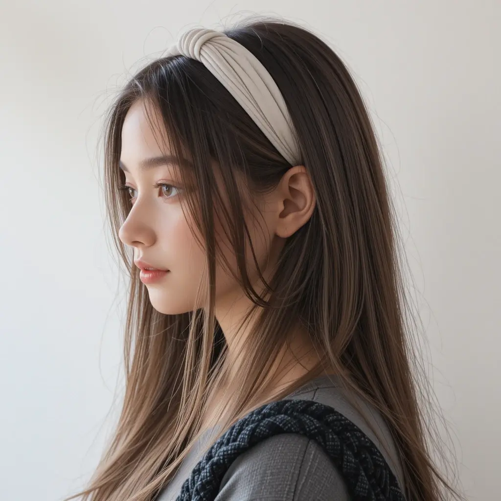 Classic Straight Hair with a Headband