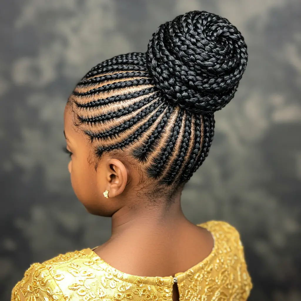 Cornrow Braids with a Bun