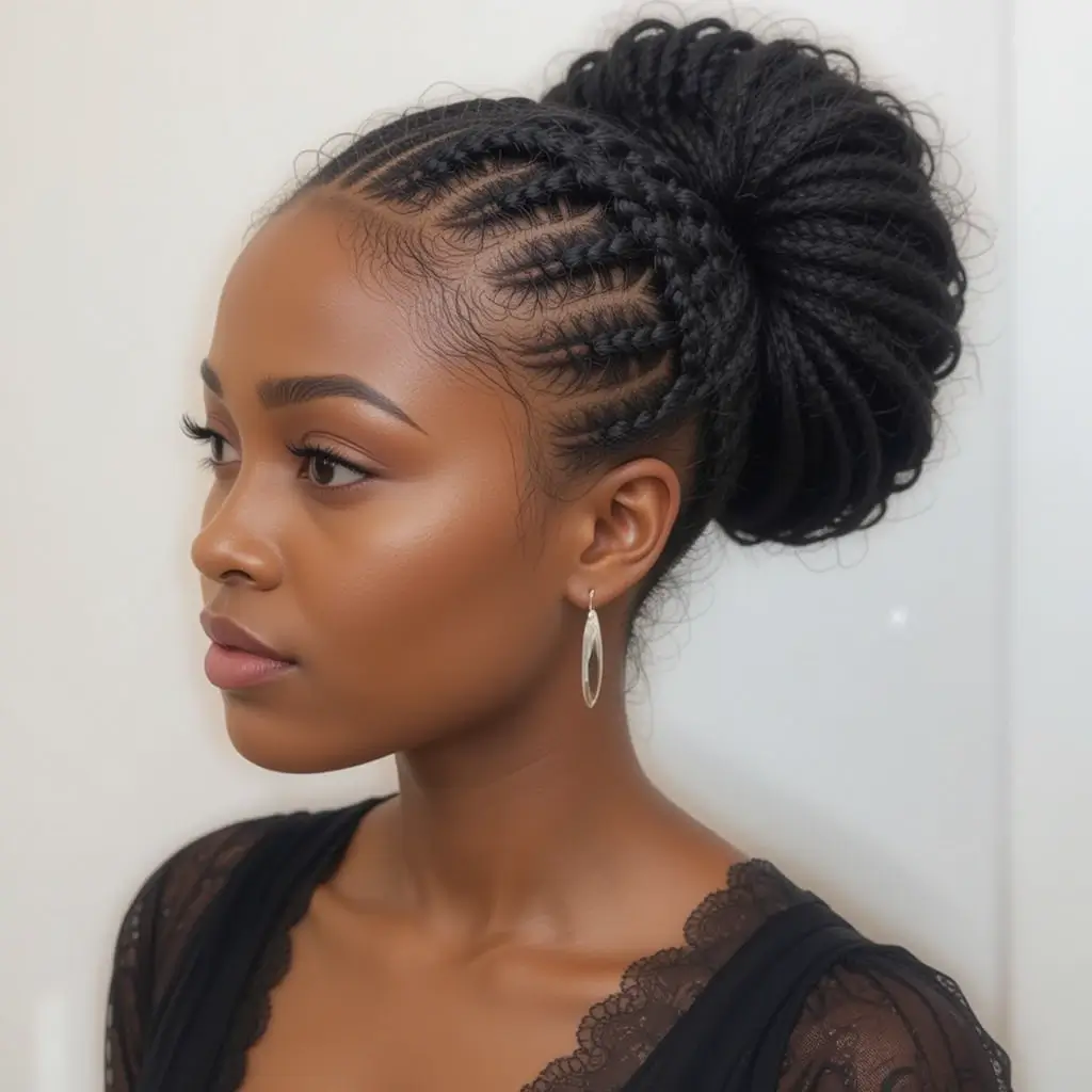Cornrow Updo