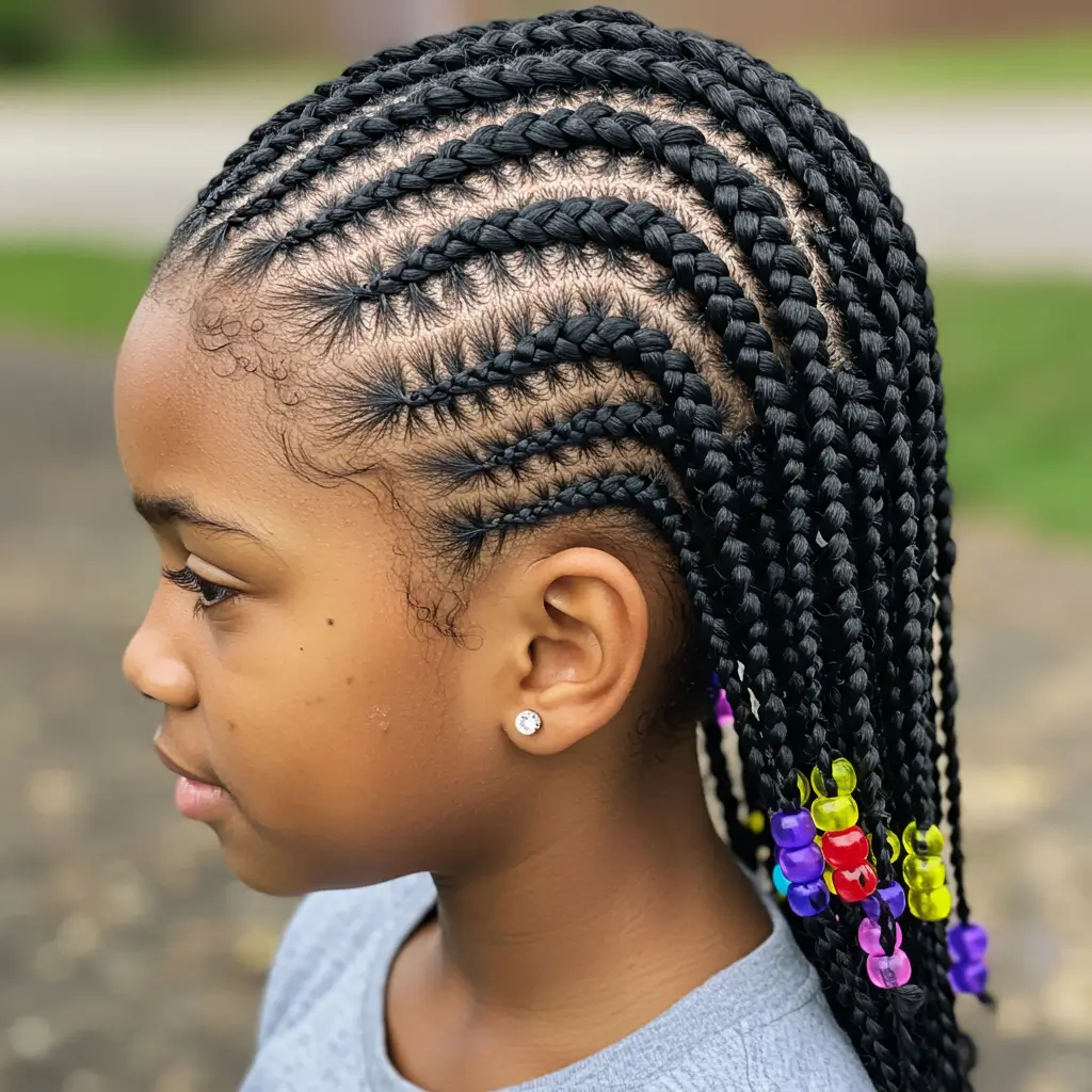 Cornrows with Beads