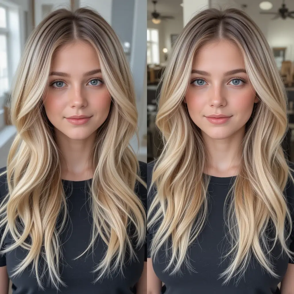 Cream Blonde with Maple Syrup Lowlights