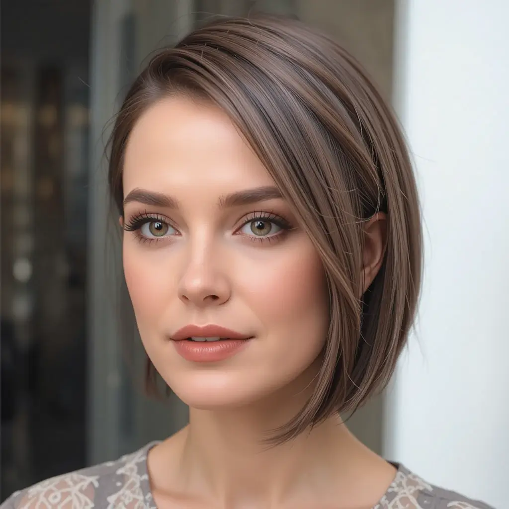 Cropped Cut with Side Part