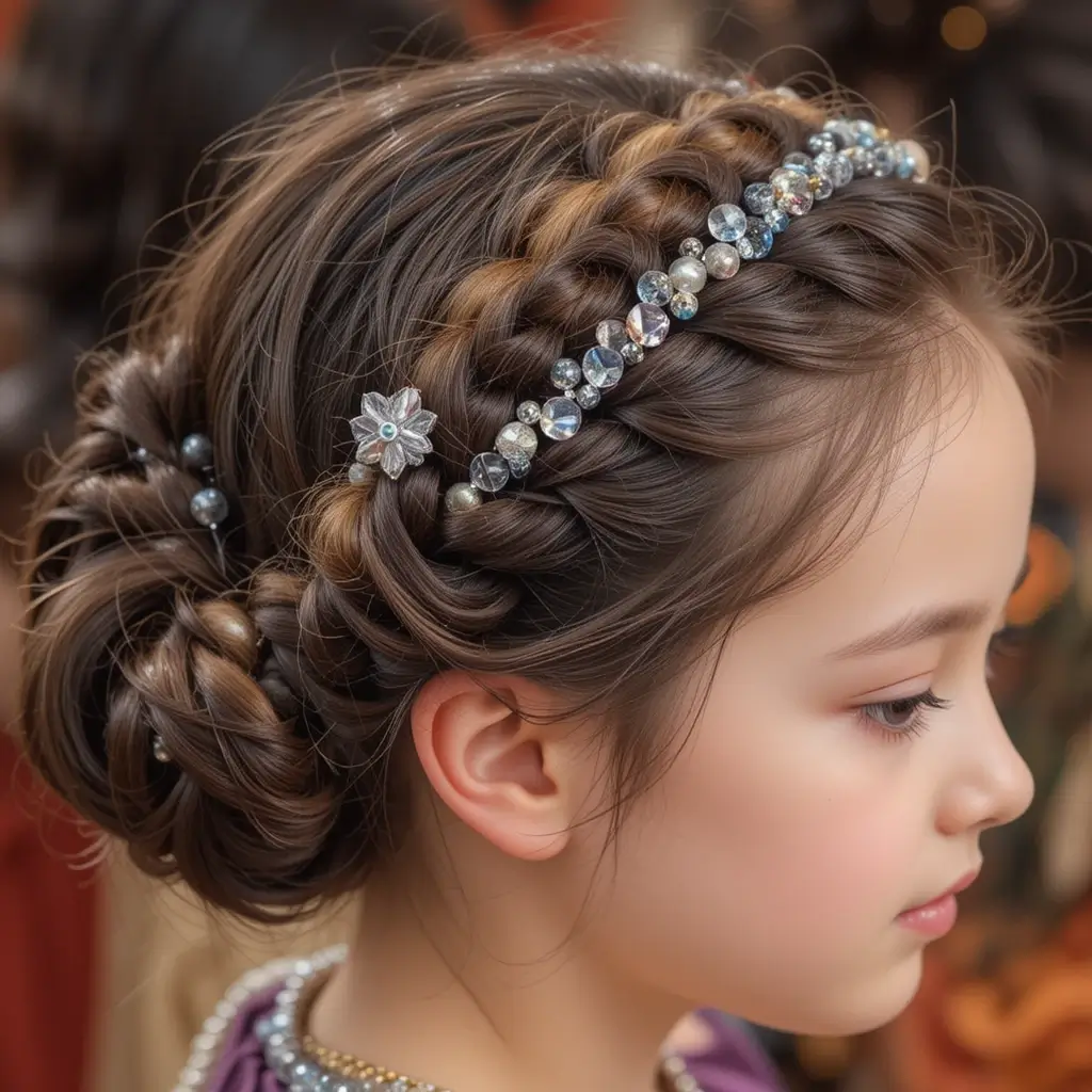Crown Braid with Beads
