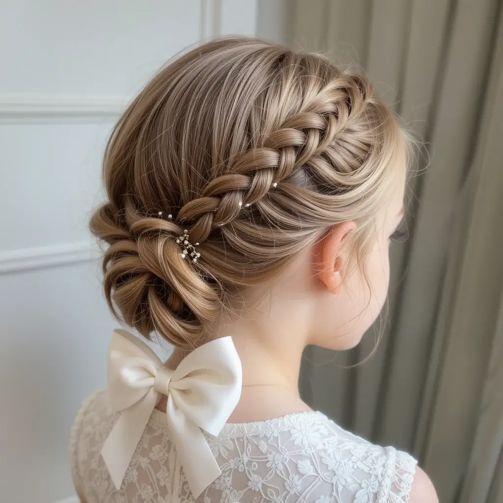 Crown Braid with a Bow