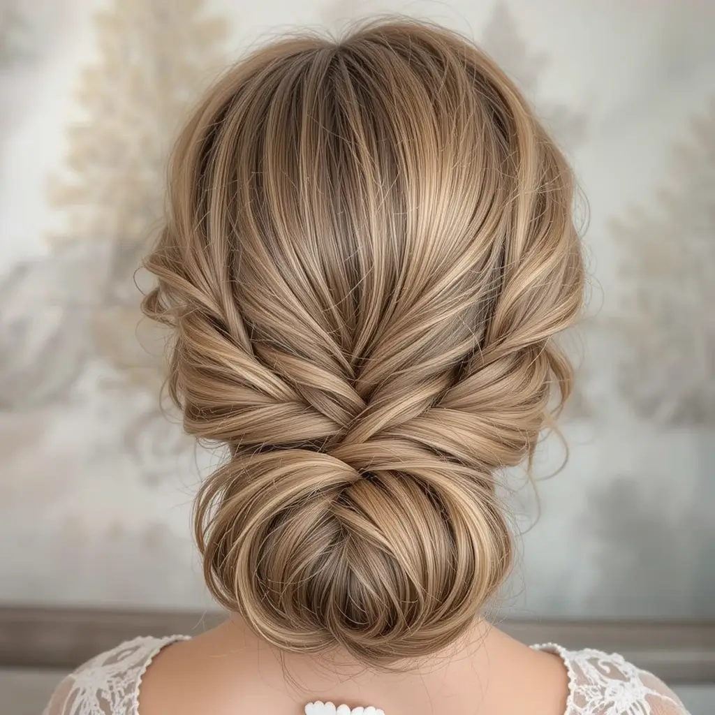 Crown Braid with a Low Bun