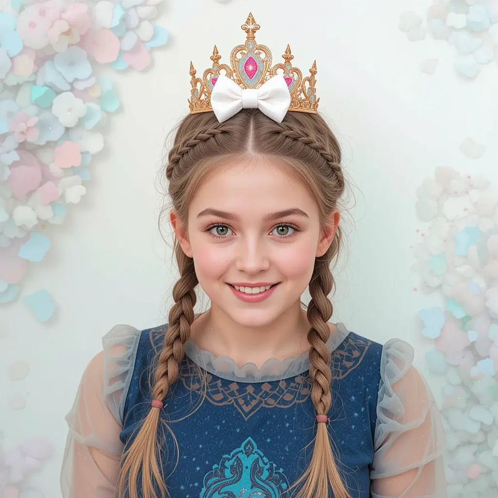 Crown Braids with a Bow