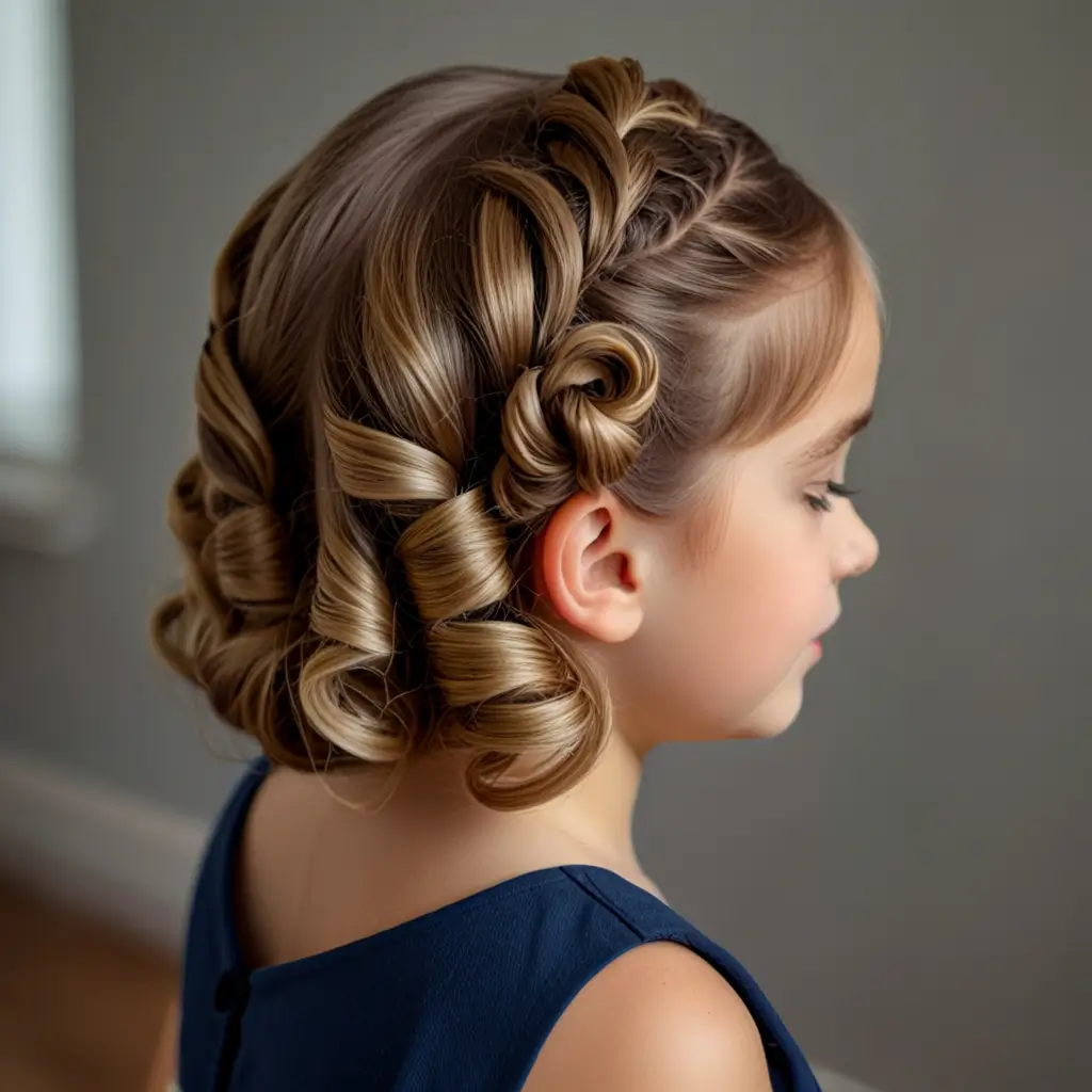 Crown Twist with Side Curls