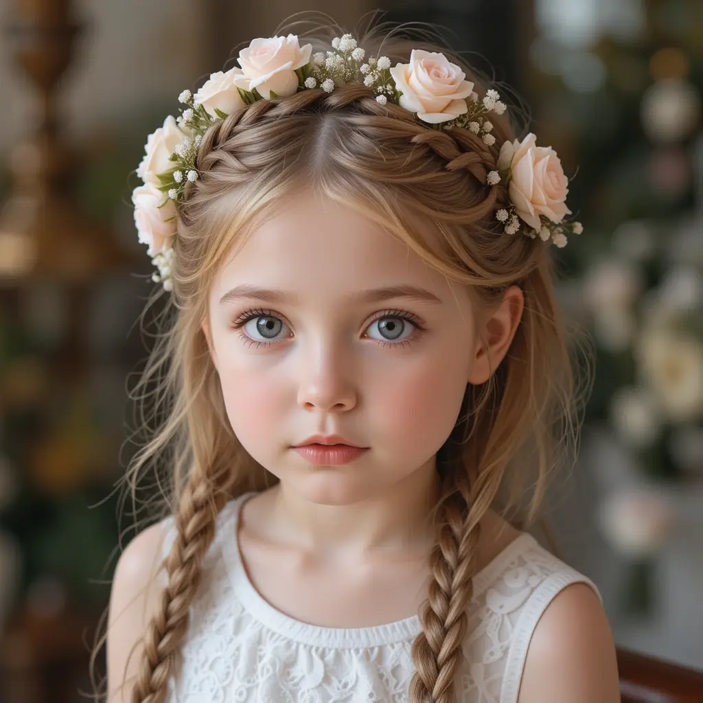 Crown of Roses with Soft Braids