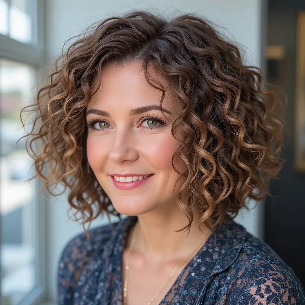 Curly Bob with Layers