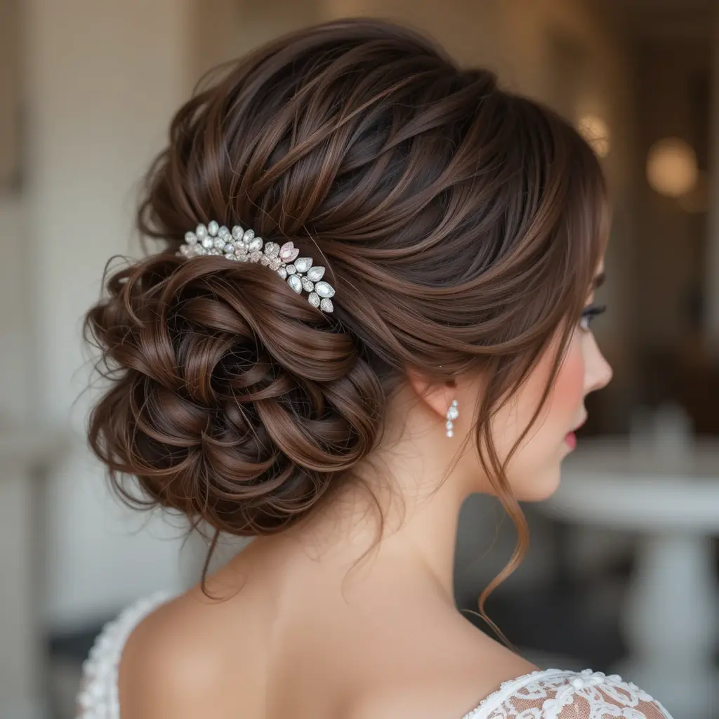 Curly Bun Updo