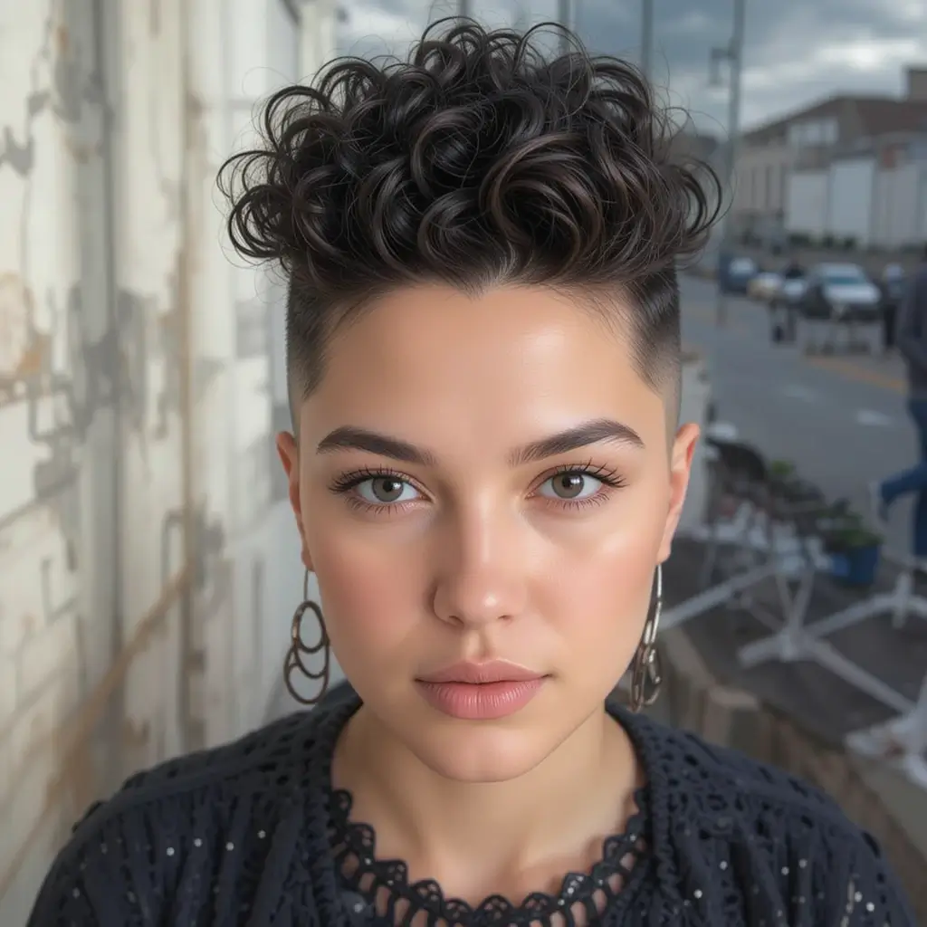 Curly Faux Hawk