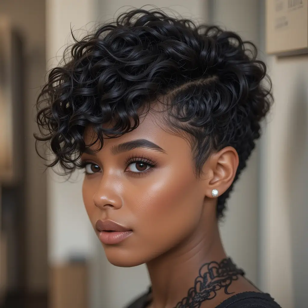 Curly Finger Wave Cut
