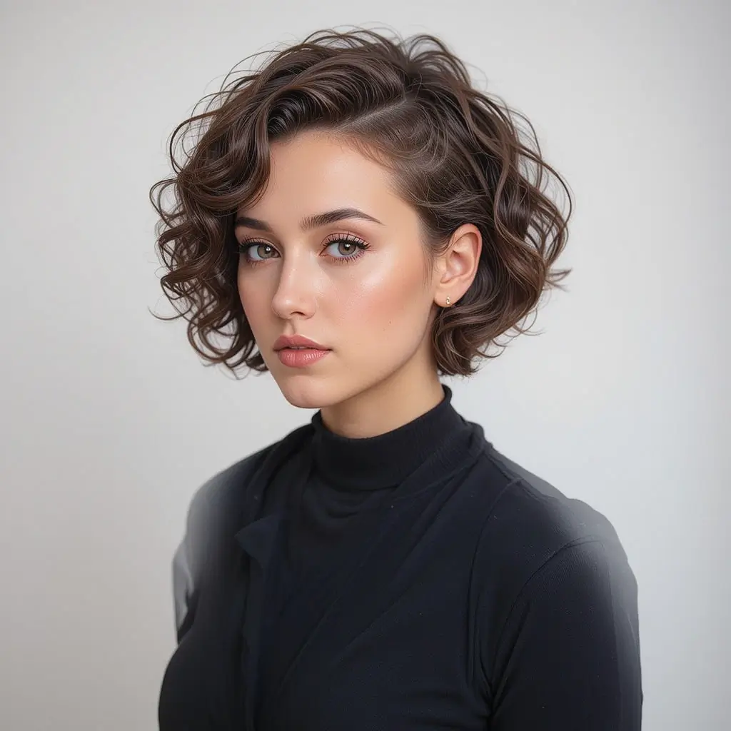 Curly French Bob