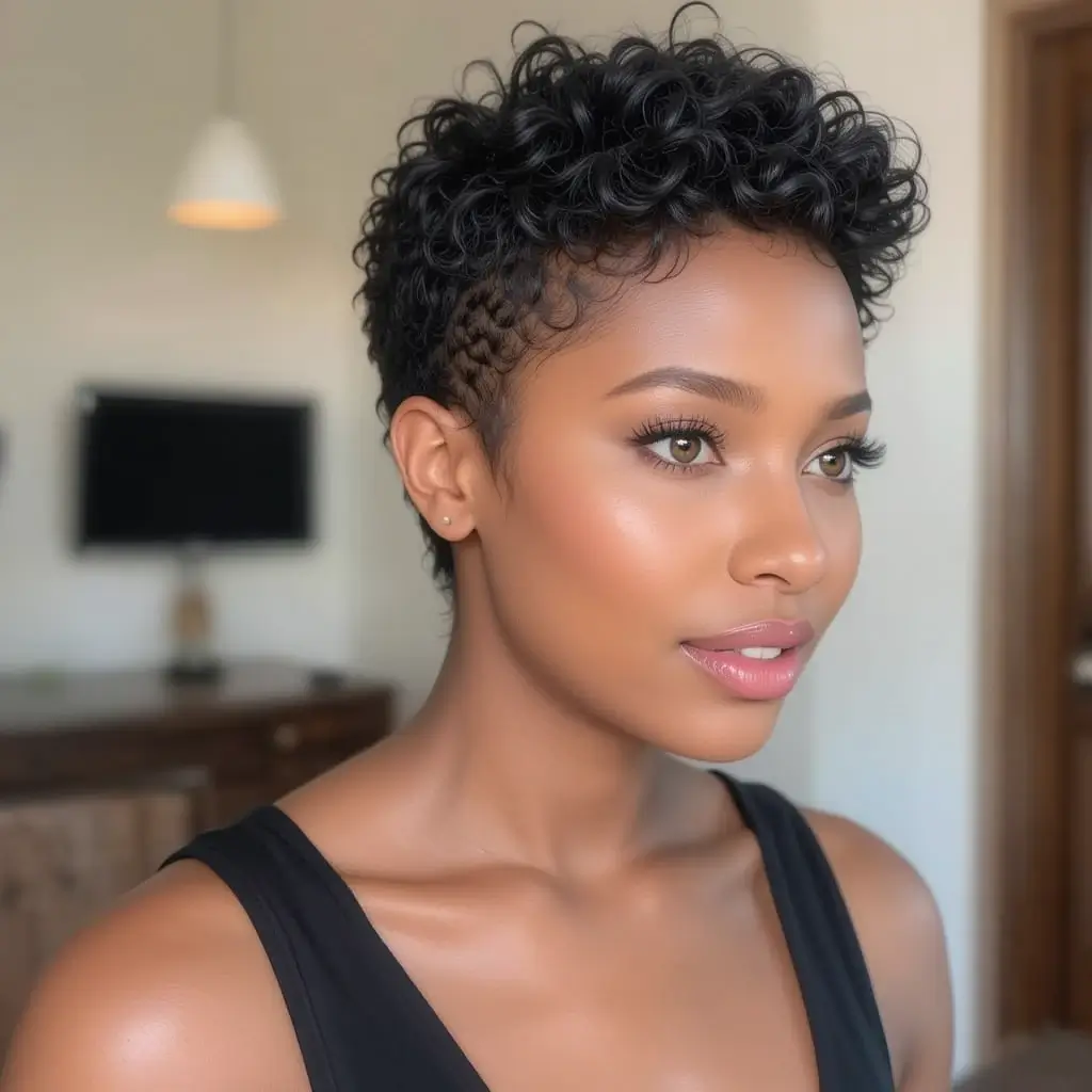 Curly Pixie Cut