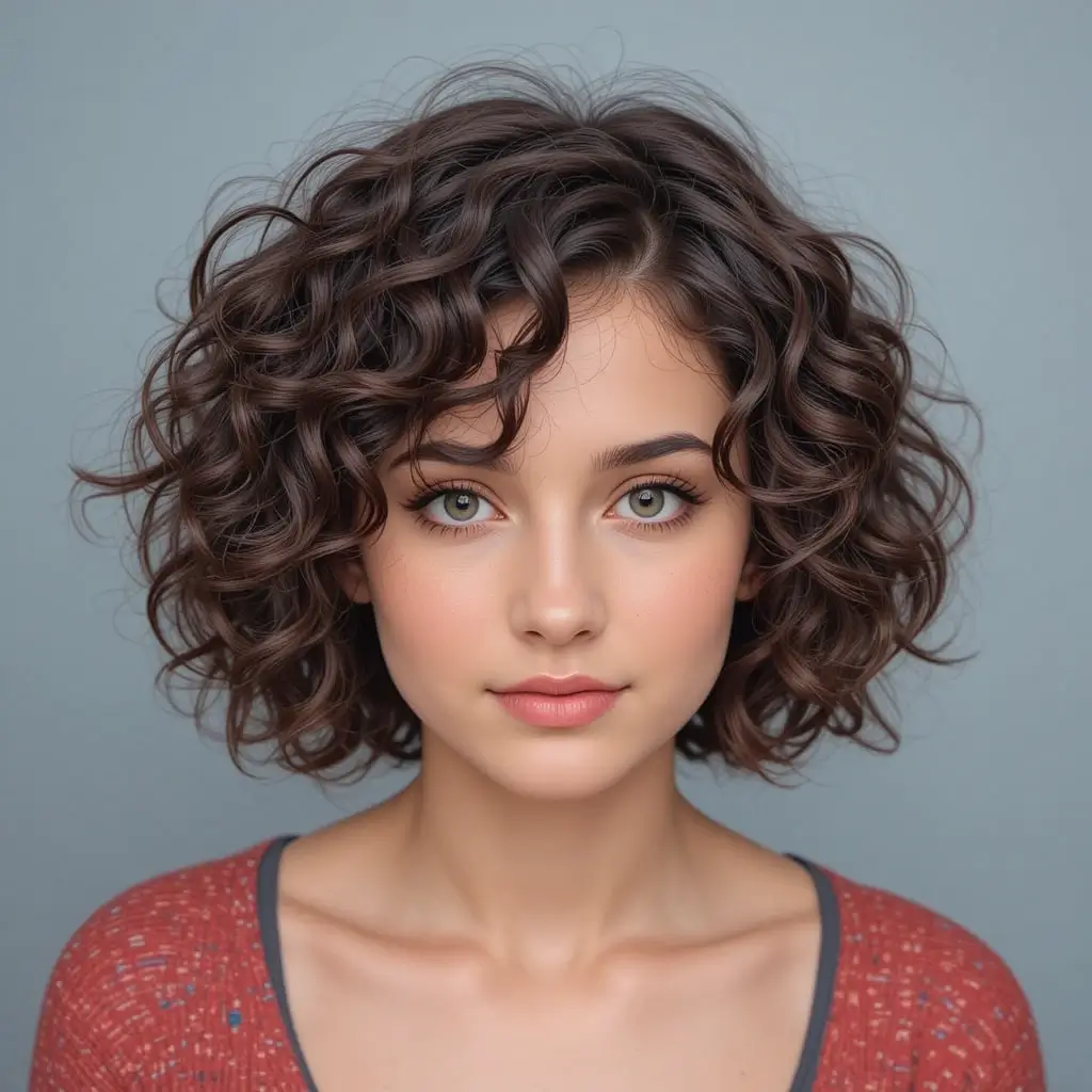Curly Short Bob
