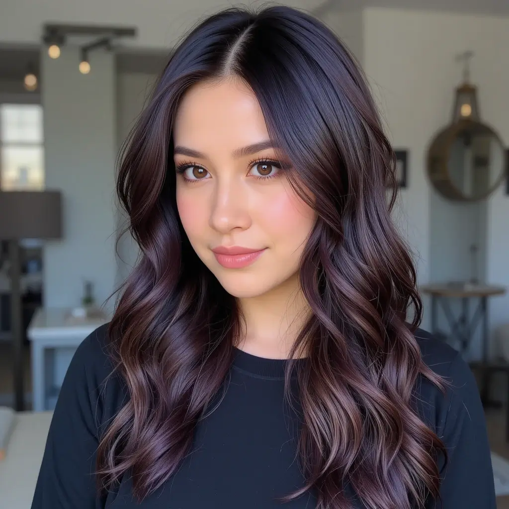 Dark Brown with Plum Undertones