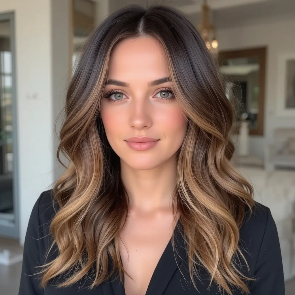Dark Caramel Balayage