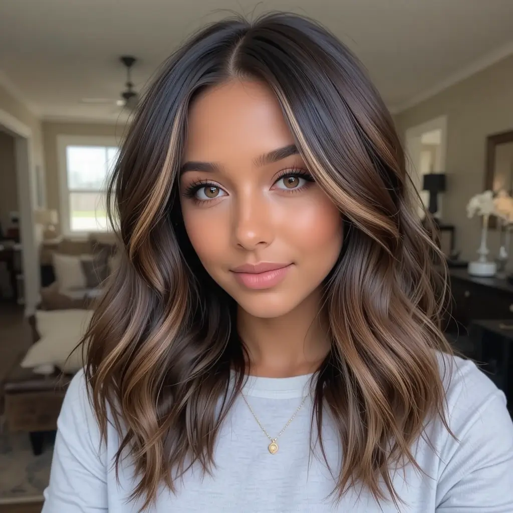 Dark Mocha with Honey Highlights