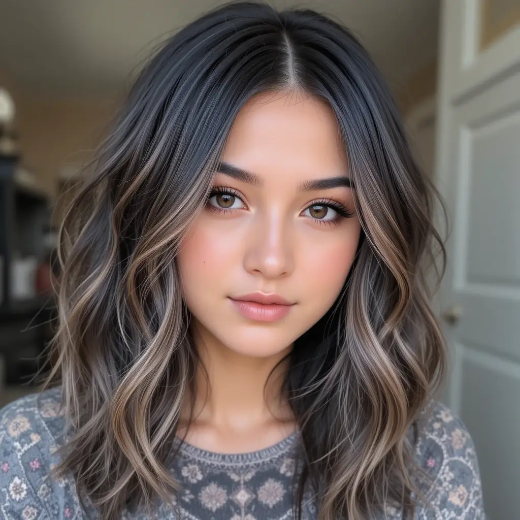 Deep Brunette with Subtle Ash Highlights