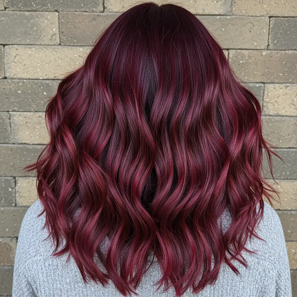 Deep Burgundy Balayage