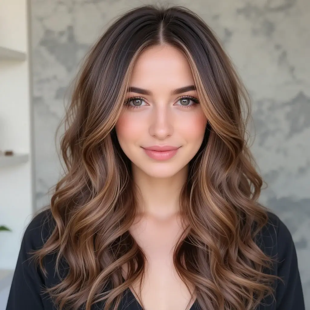 Deep Cocoa Brown with Bronze Ribbons