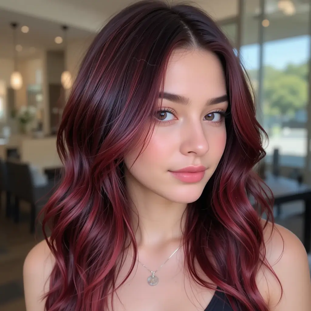 Deep Ruby Red Streaks
