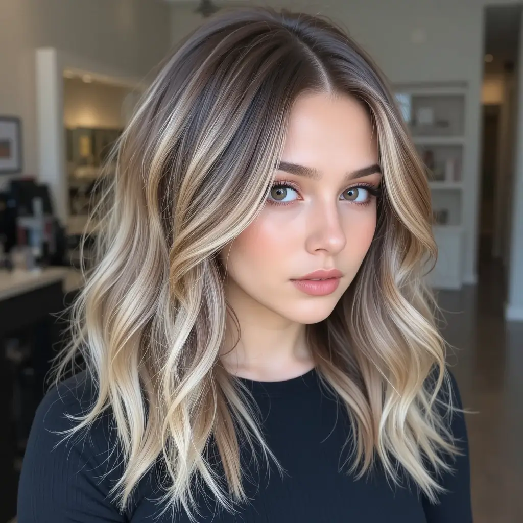 Dirty Blonde with Espresso Lowlights
