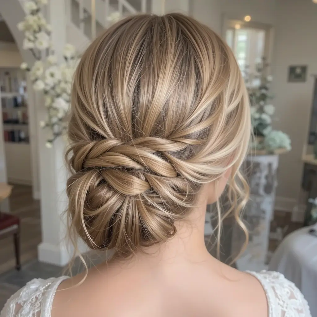 Double Braided Low Bun