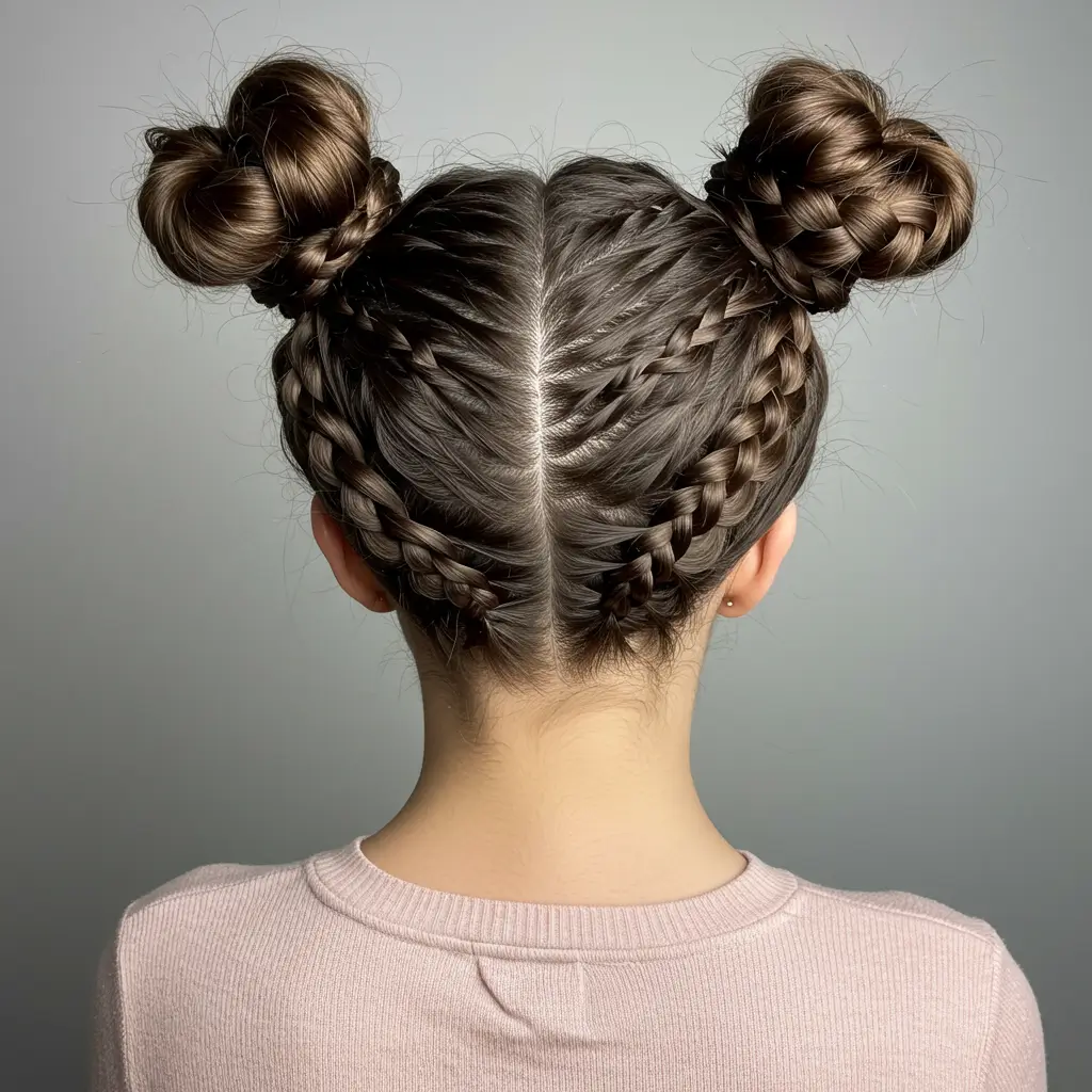 Double Bun Braids