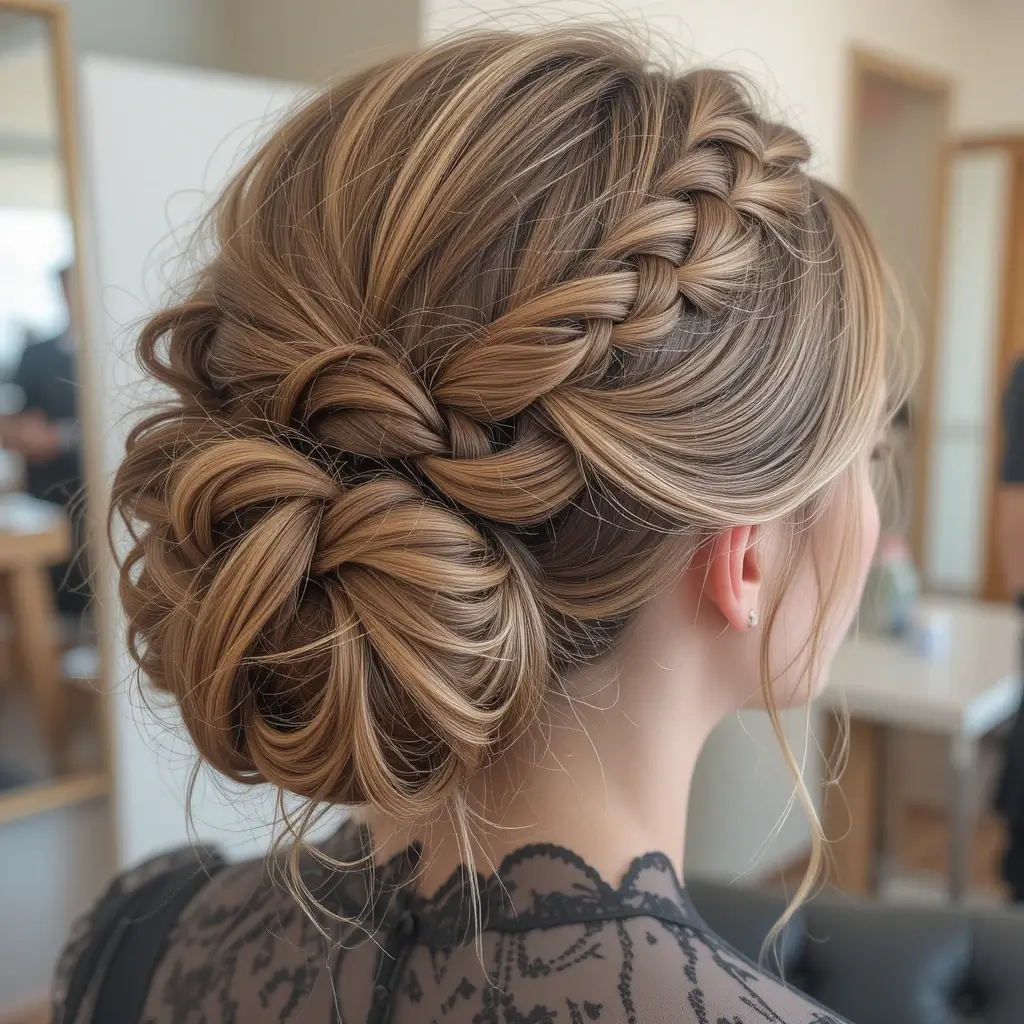 Dutch Braid Updo
