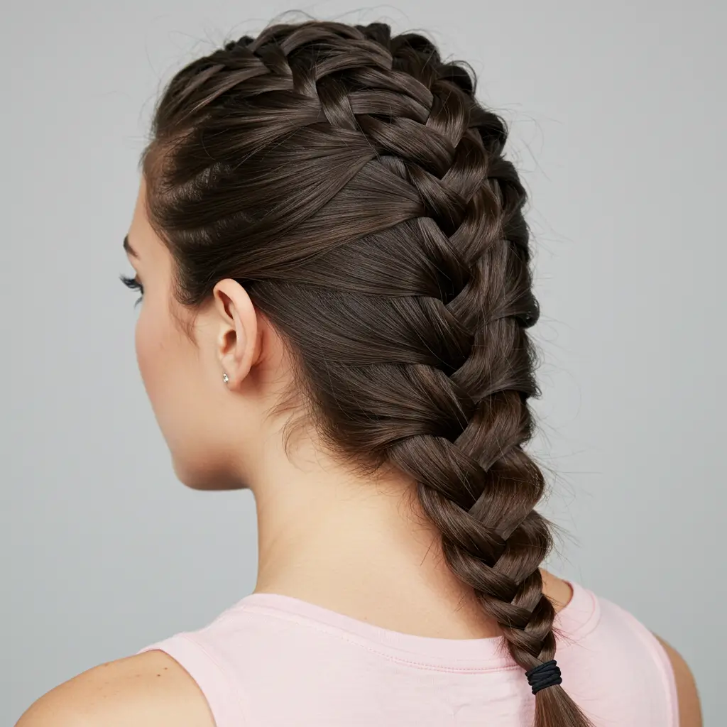 Dutch Braid hairstyle for Adults