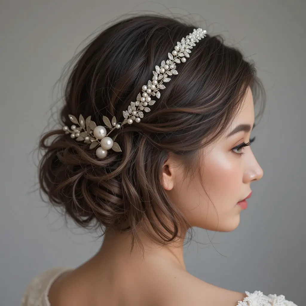 Elegant Bob with Pearl Accessories