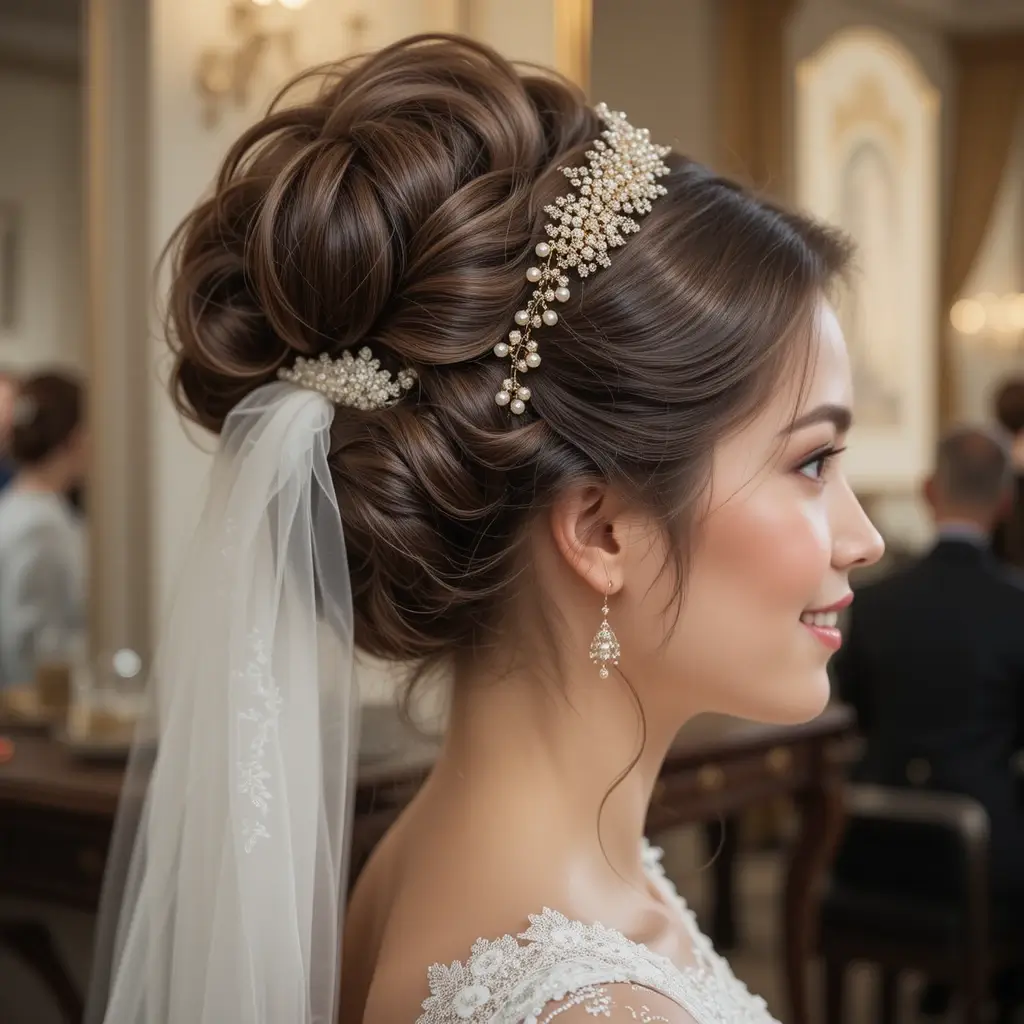 Elegant Bouffant Updo
