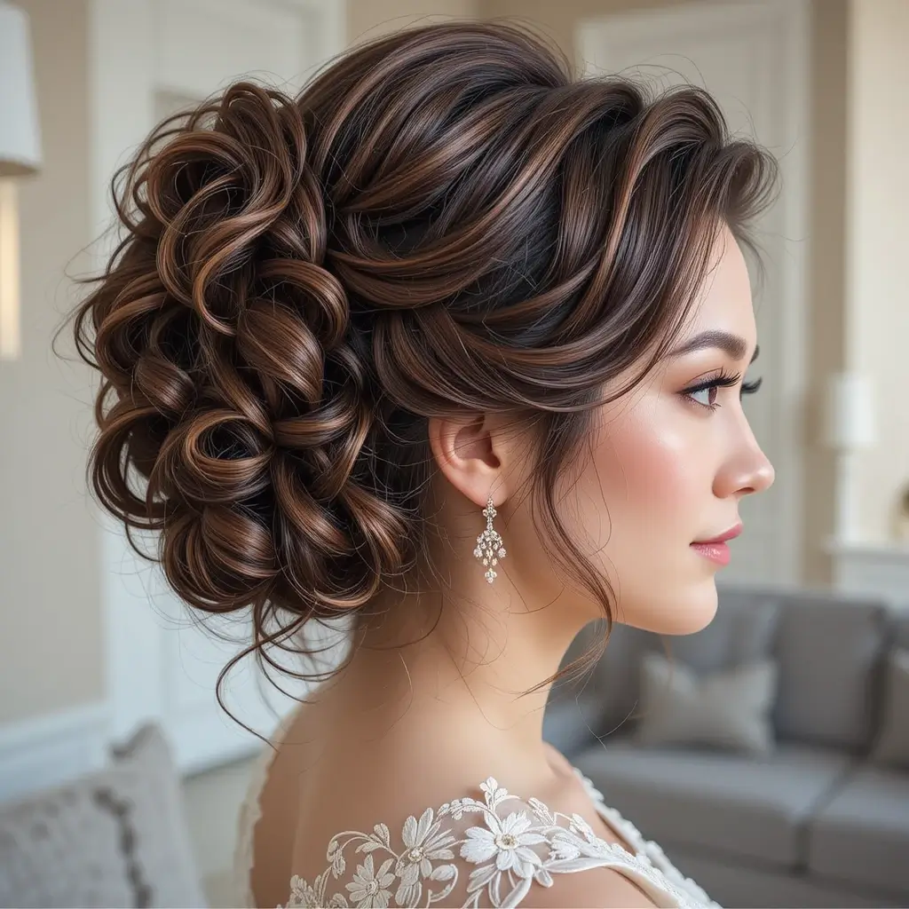 Elegant Curly French Roll