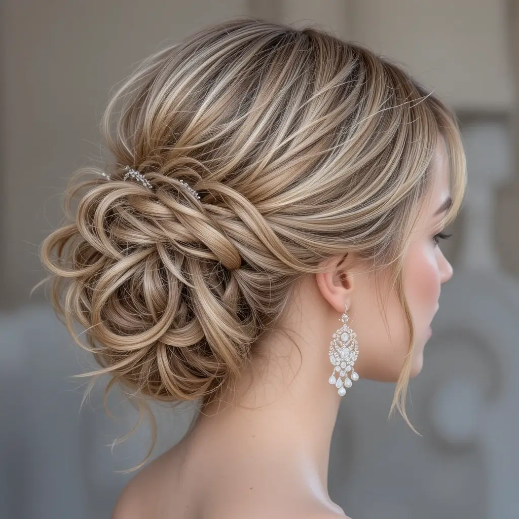 Elegant French Twist with Curly Ends