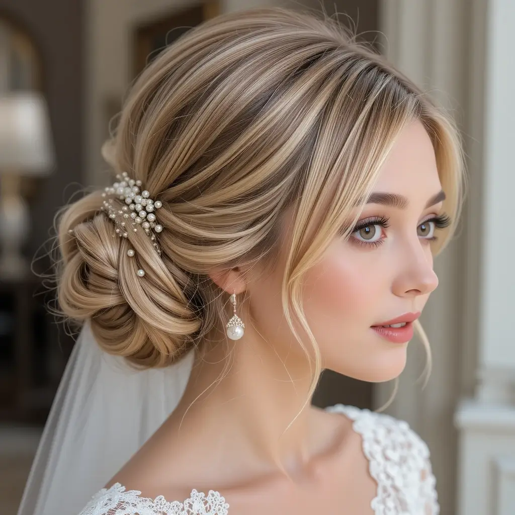 Elegant Low Twisted Bun