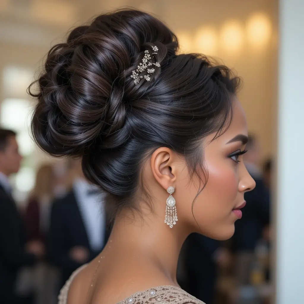 Elegant Rolled Updo