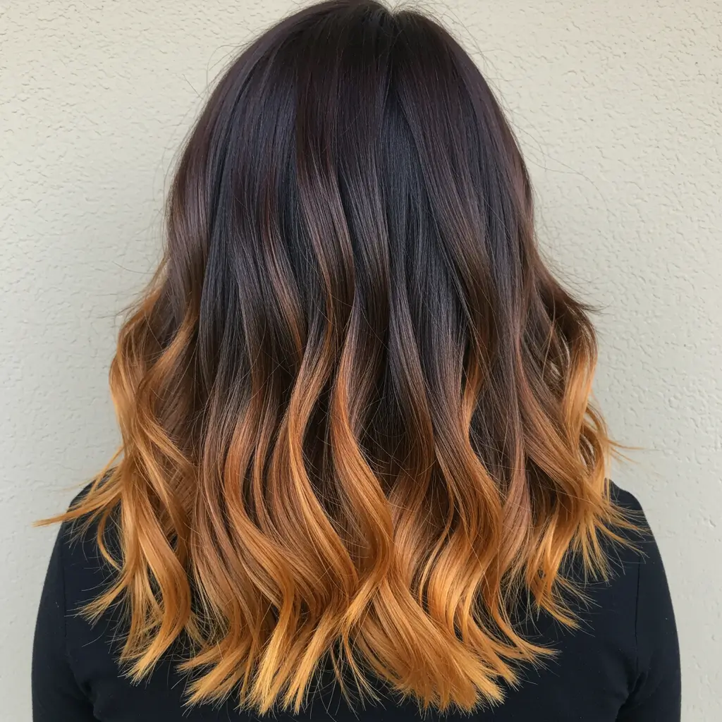 Espresso Brown with Golden Ombré