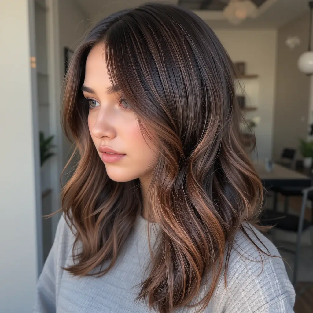 . Espresso Brown with Subtle Copper Highlights