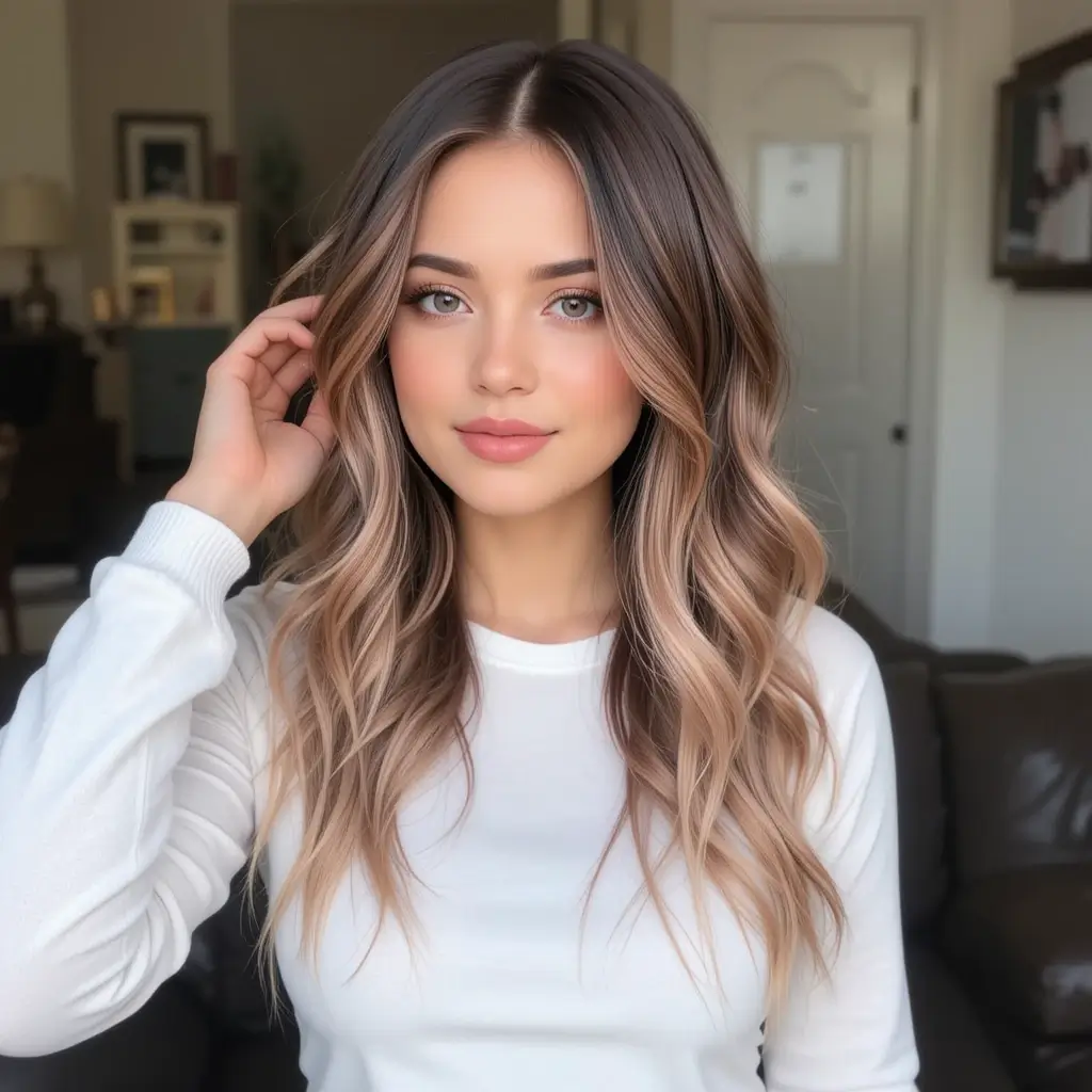 Espresso Brown with Subtle Rose Gold Highlights
