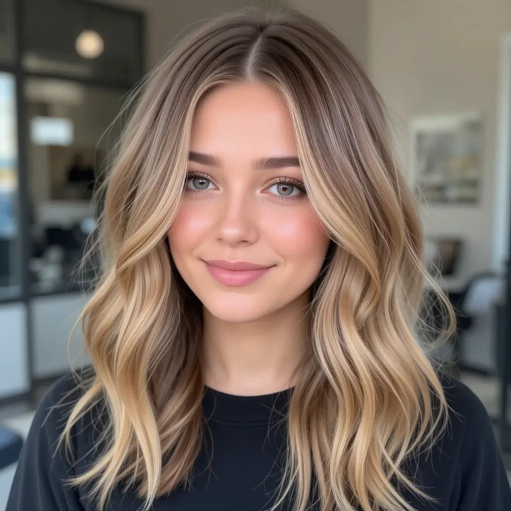 Face-Framing Caramel Highlights